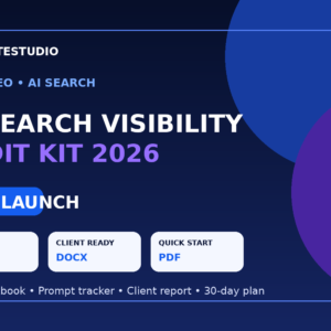 AI Search Visibility Audit Kit 2026 | Editable Professional Digital Toolkit for Web Designers & Agencies